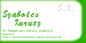 szabolcs kurutz business card